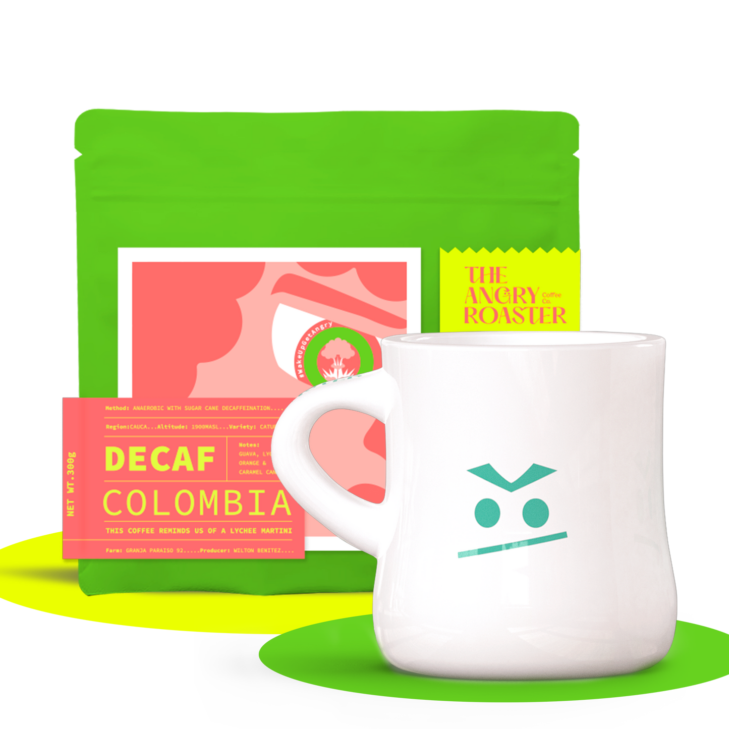 Colombia DECAF + White Mug Bundle